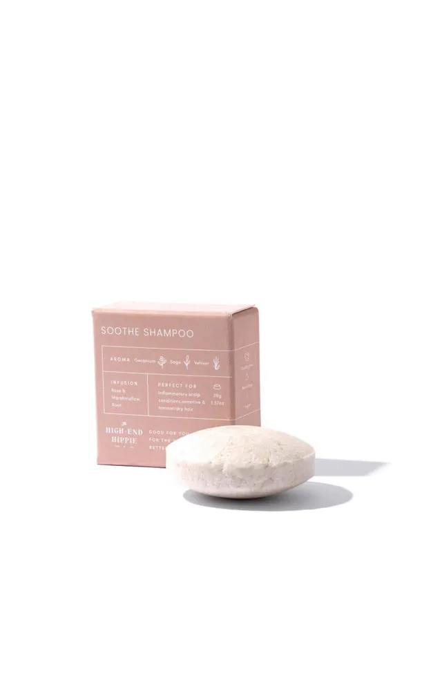 High End Hippie Soothe shampoo and conditioner bars, 25 g